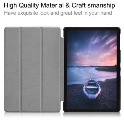 Кожени калъфи Кожени калъфи за Samsung  Кожен калъф тефтер Tri-Fold за Samsung Galaxy Tab A 2018 10.5 T590 / T595 черен
